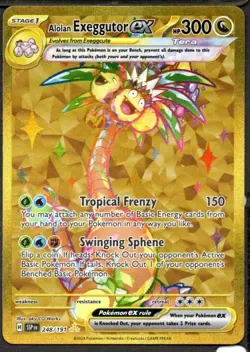 Pokemon Surging Sparks Alolan Exeggutor EX 248/191 Holo Gold - Image 1