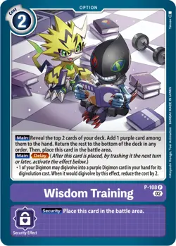 Wisdom Training [P-108] (Blast Ace Box Topper) [Promotional Cards] - Image 1