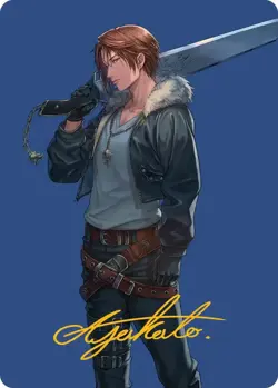 Squall, SeeD Mercenary Art Card (Gold-Stamped Signature) [FINAL FANTASY Art - Image 1