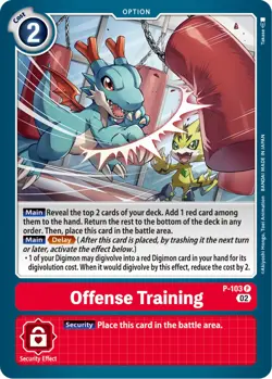 Offense Training [P-103] (Blast Ace Box Topper) [Promotional Cards] - Image 1