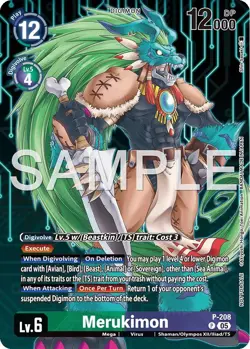 Merukimon [P-208] (Hacker's Slumber Box Promotion Pack) [Promotional Cards] - Image 1