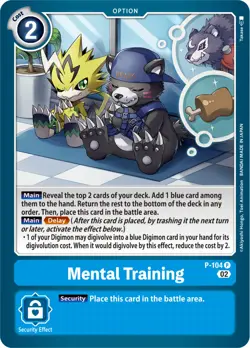 Mental Training [P-104] (Blast Ace Box Topper) [Promotional Cards] - Image 1