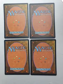 Mountain x4 (One of each Design) , MTG Mirage (1996) Basic Land, Actual Cards - Image 2
