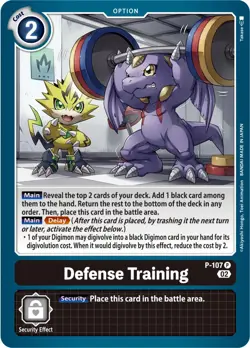 Defense Training [P-107] (Blast Ace Box Topper) [Promotional Cards] - Image 1