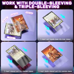 MTG Card Sleeves 100CT Fallout Sunset, Matte Art Card Sleeves, Matte Back & G... - Image 5
