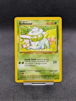 Bulbasaur Base Set 44/102 Common Pokemon WOTC LP-NM - Image 1