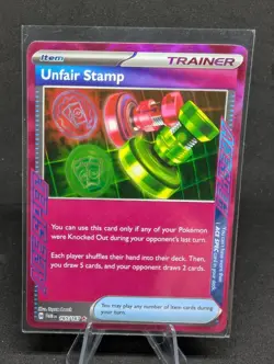Unfair Stamp 165/167 Twilight Masquerade ACE SPEC Rare Pokemon TCG - Image 1