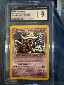 2002 Pokemon Neo Destiny Dark Slowking #20 - CGC 9 MINT - Image 1