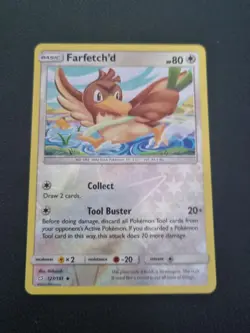 REVERSE HOLO Pokemon Card Sun & Moon Team Up TCG Card Farfetch'd 127/181 - Image 1