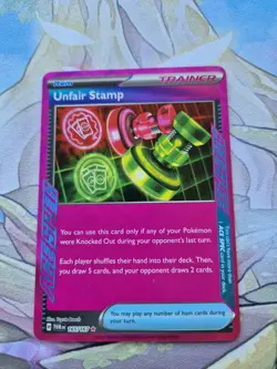 Unfair Stamp 165/167 Twilight Masquerade Pokemon Card TCG Ace Spec Rare Mint/NM - Image 1