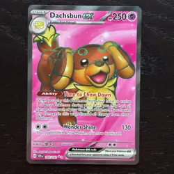 Dachsbun ex 160/142 Pokemon Stellar Crown SV Full Art Ultra Rare Holo NM - Image 1