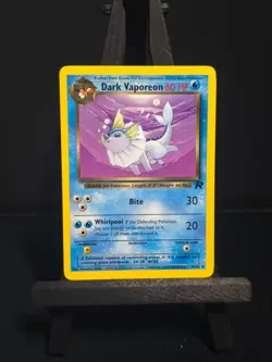 Dark Vaporeon 45/82 Team Rocket Uncommon Pokemon Card WOTC (REF 1177) - Image 1