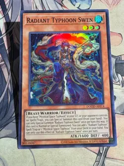 Yugioh Asian English Radiant Typhoon Swen DOOD-AE014 Super rare NM - Image 2