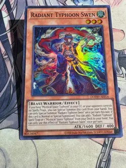 Yugioh Asian English Radiant Typhoon Swen DOOD-AE014 Super rare NM - Image 4