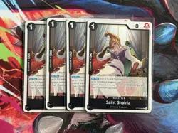4x Saint Shalria Playset - OP13-086 x4 Carrying on His Will One Piece TCG NM - Image 1