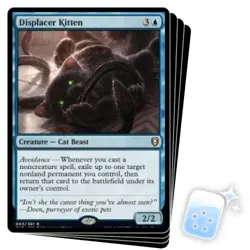 DISPLACER KITTEN X4 Commander Legends: Battle For Baldur's Gate Magic MTG CARD - Image 1