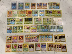 114 Card Pokemon WOTC Jungle, Fossil, Team Rocket All 1st Edition Lot (LP-MP) - Image 1