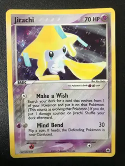 Jirachi 8/101 EX Hidden Legends set 2004 Pokemon holo rare card MP - Image 1