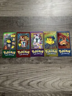 Set of 5 Topps Pokemon TV Animation Edition Series 2 Jumbo Cards w/ extra cards - Image 1