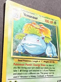 Pokemon TCG Venusaur Base Set Holo Unlimited Rare Card 15/102 MP - Image 5