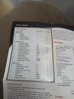 Mtg Legions Theme Deck (Ivory Doom) Magic the Gathering Deck List Instructions - Image 2