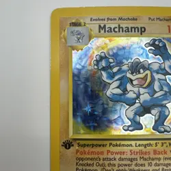 Pokemon TCG Machamp Base Set 8/102 Holo 1st Edition Holo Rare HP - Image 3