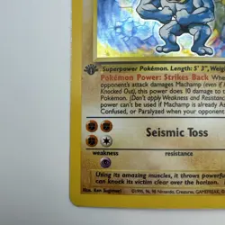 Pokemon TCG Machamp Base Set 8/102 Holo 1st Edition Holo Rare HP - Image 5