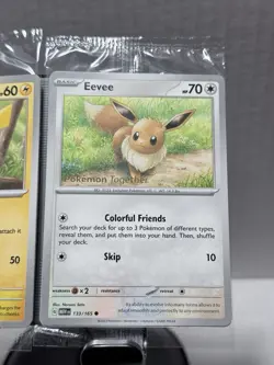 Pikachu Eevee 025/165 133/165 Pokemon Together 151 Poke Post Promo Master NM - M - Image 4