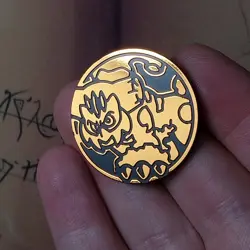 Pokemon TCG Collectible Flip Coin, Landorus THERIAN FORM Rare Orange Holo NM - Image 2