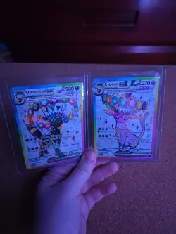 Pokemon TCG - Espeon EX 175 and Umbreon EX 176 Prsimatic Evolutions Promo NM - Image 1