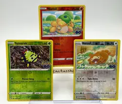 Pokemon GO Peelable Ditto Set - Bidoof/Spinarak/Numel 2022 006/013/059 - LP/NM - Image 1