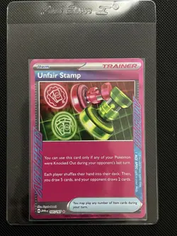 Unfair Stamp - 165/167 NM - Ace Spec - Twilight Masquerade Pokemon TCG - Image 1