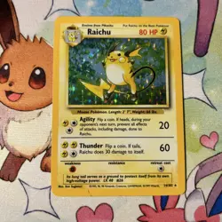 Pokemon Raichu Holo Card Base Set 14/102 WOTC LP+/NM- - Image 4