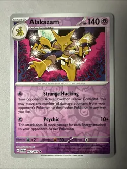 Pokemon TCG * SV Twilight Masquerade * 82/167 Alakazam REVERSE HOLO Rare * NM - Image 1