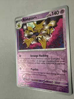 Pokemon TCG * SV Twilight Masquerade * 82/167 Alakazam REVERSE HOLO Rare * NM - Image 2