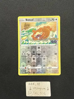 Pokemon Go - Bidoof - 059/078 - Reverse Holo - M/NM - Image 1