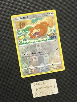 Pokemon Go - Bidoof - 059/078 - Reverse Holo - M/NM - Image 3