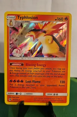 Pokemon TCG Typhlosion Lost Thunder Holo Rare Card 42/214 Holo LP - Image 1