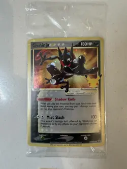 Pokemon Greninja Gold Star SWSH144 Celebrations Black Star Promo Card Sealed - Image 2