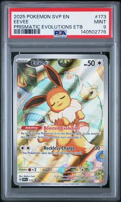 PSA 9 Eevee Prismatic Evolutions Elite Trainer Box 173/131 Pokemon Card - Image 1