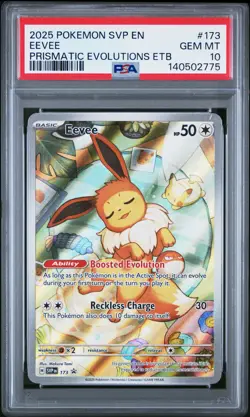 PSA 10 Eevee Prismatic Evolutions Elite Trainer Box 173/131 Pokemon Card - Image 1
