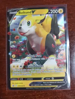 Boltund V SWSH219 Sword & Shield Black Star Promo Holo Pokemon Card NM - Image 1