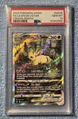 PSA 10 Pokemon Leafeon VSTAR Crown Zenith Galarian Gallery Alt Art GG35/GG70 - Image 1