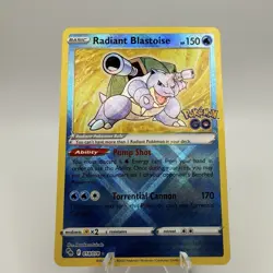 Pokemon TCG Pokemon GO #018/078 Radiant Blastoise - Image 1