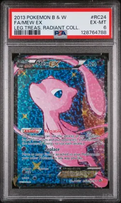 PSA 6 Mew EX RC24/RC25 Legendary Treasures Radiant Collection Full Art POKEMON - Image 1