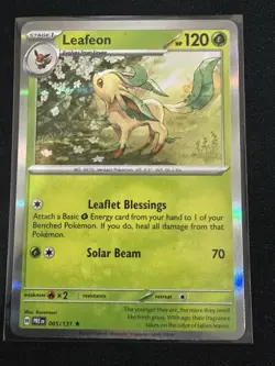 Leafeon 005/131 - Holo Rare - Prismatic Evolutions - NM/M - Pokemon TCG - Image 1