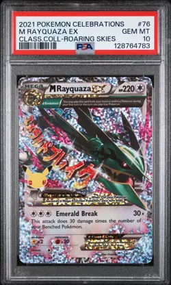 PSA 10 M Rayquaza EX 76/108 Celebrations Classic Collection Holo Promo Pokemon - Image 1