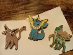 Pokemon Collector Pins Lot Espeon, Vapereon and Suicune - Image 1