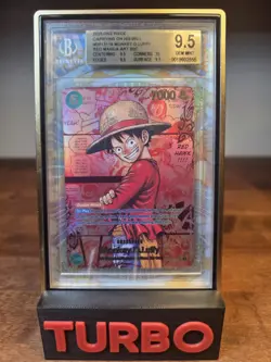 2025 ONE PIECE CARRYING ON HIS WILL RED MANGA ALT ART MONKEY D. LUFFY BGS 9.5 - Image 1