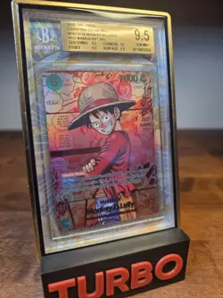 2025 ONE PIECE CARRYING ON HIS WILL RED MANGA ALT ART MONKEY D. LUFFY BGS 9.5 - Image 2